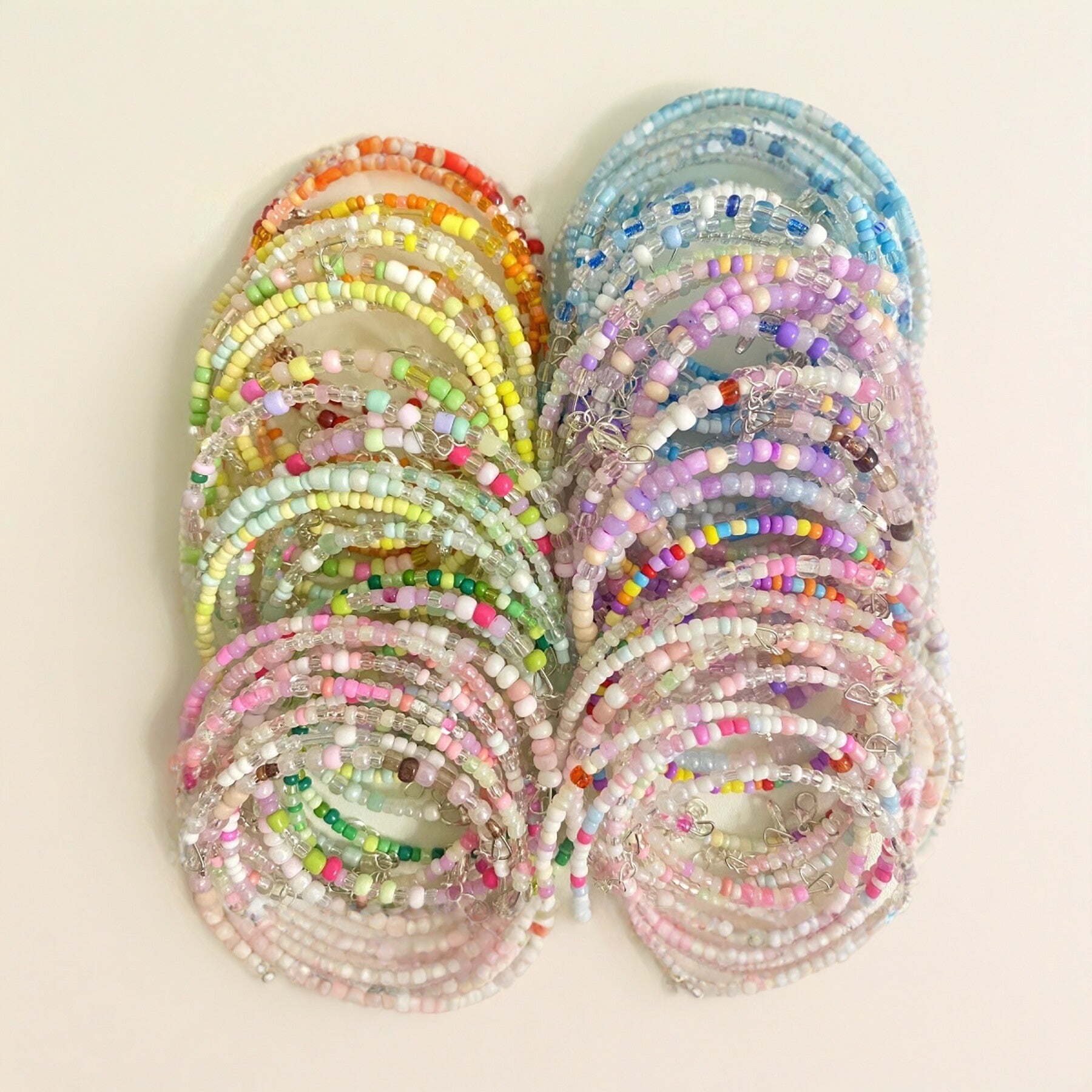 Memory Circle Bracelet - Beaded Chain - Plastic Cute Style - Dopamine Chain - Concert Materials