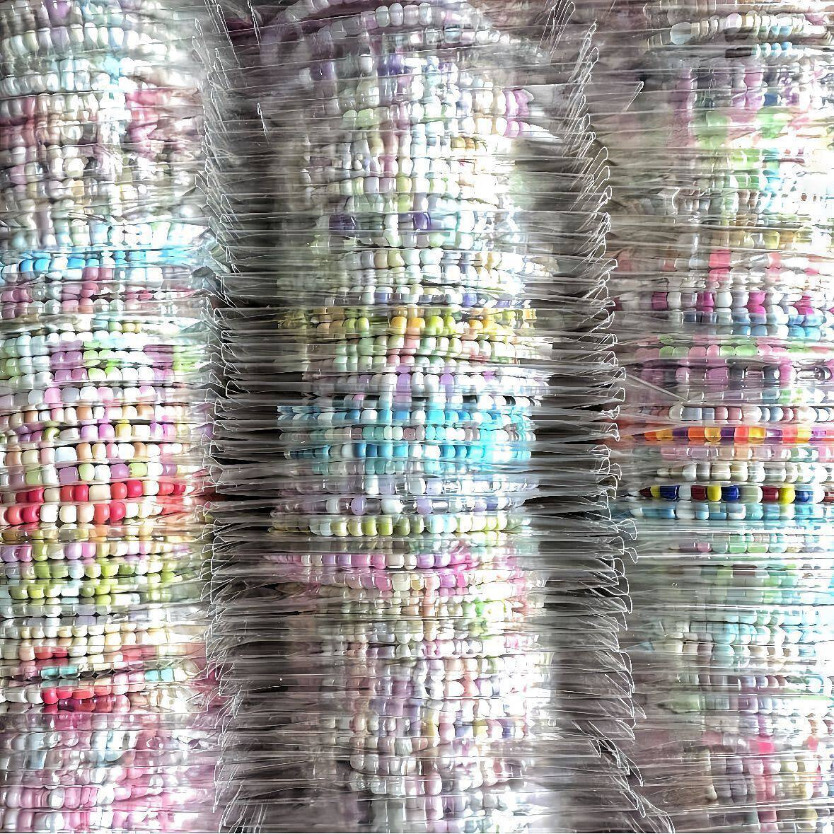 High-quality appearance level, milky white beads for bracelets and hand chains, exhibition materials with an "ins" style