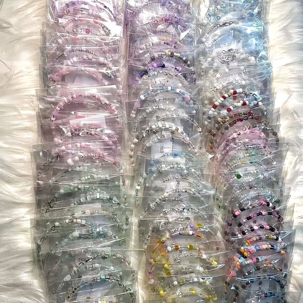 High-quality appearance level, milky white beads for bracelets and hand chains, exhibition materials with an "ins" style