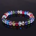 Plastic acrylic bracelet for children, a little girl's crystal bead jewelry, seven-color bracelet, junior high school student