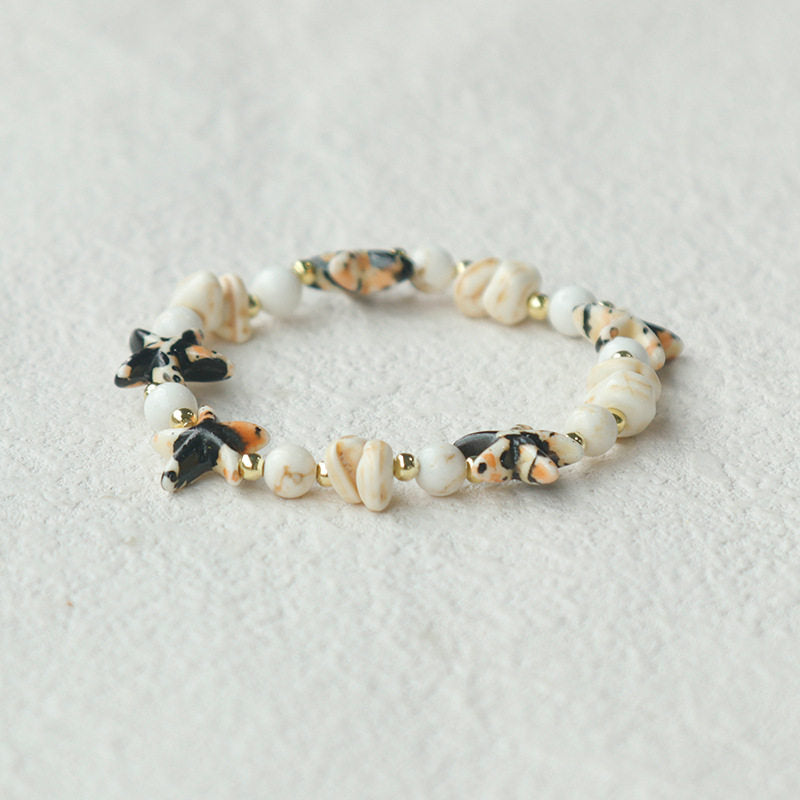 Beach shell, starfish, pebble bracelet, tourist souvenir, gift item, scenic spot bracelet, lobster clasp, adjustable, factory supply