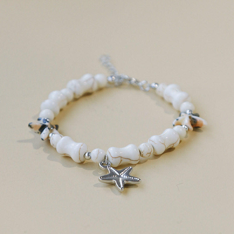 Beach shell, starfish, pebble bracelet, tourist souvenir, gift item, scenic spot bracelet, lobster clasp, adjustable, factory supply